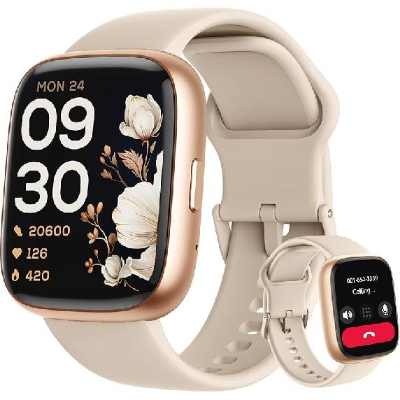 Smart Watch, Alexa Built-in, Answer/Make Calls Smart Watch Women Men, 1.83  Smartwatch IP68 Waterproof Sports Watch, Heart Rate SpO2 Sleep Stress