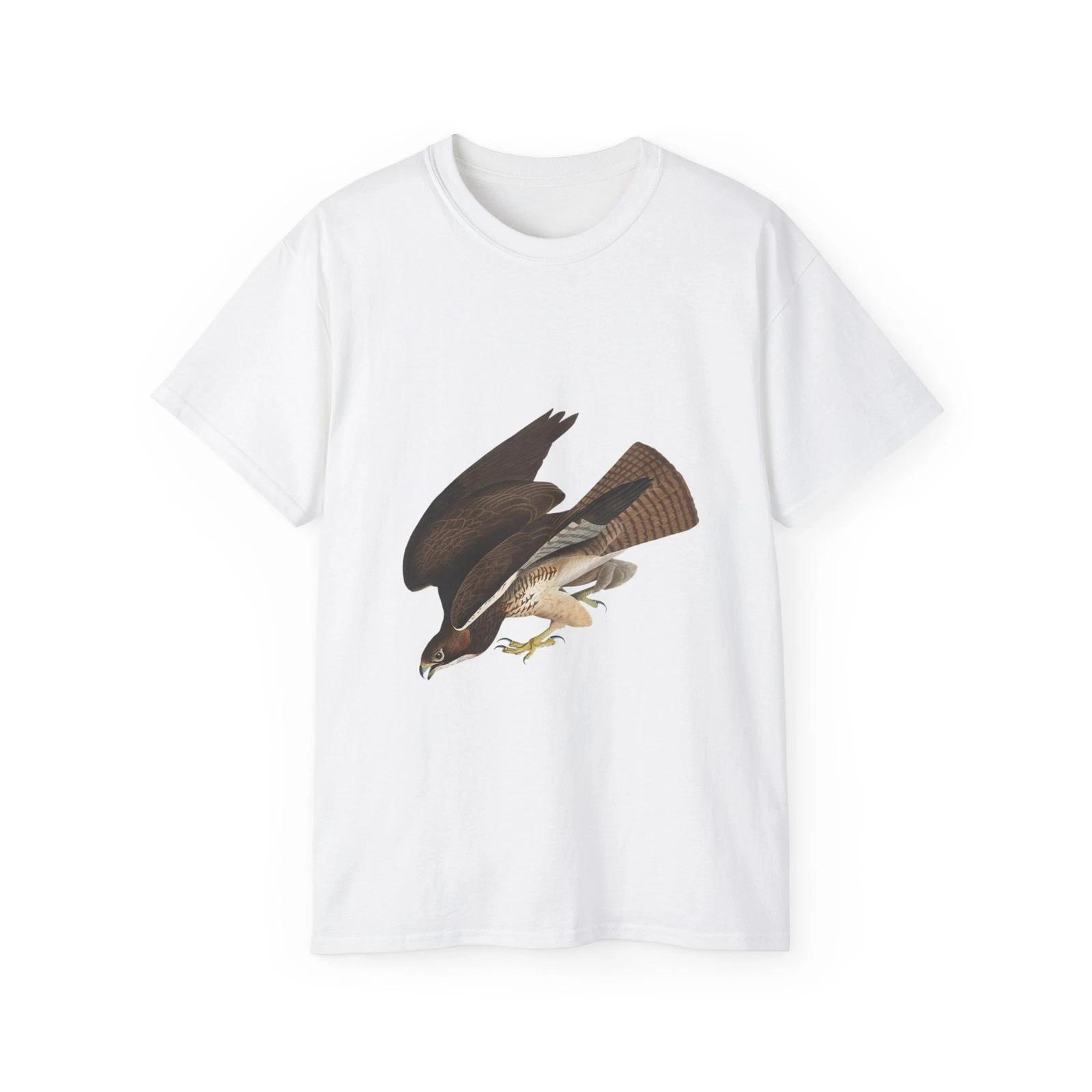 Bird Hawk Ornithology Sketch Cutout Nature | Custom Graphic T-Shirt 4XL