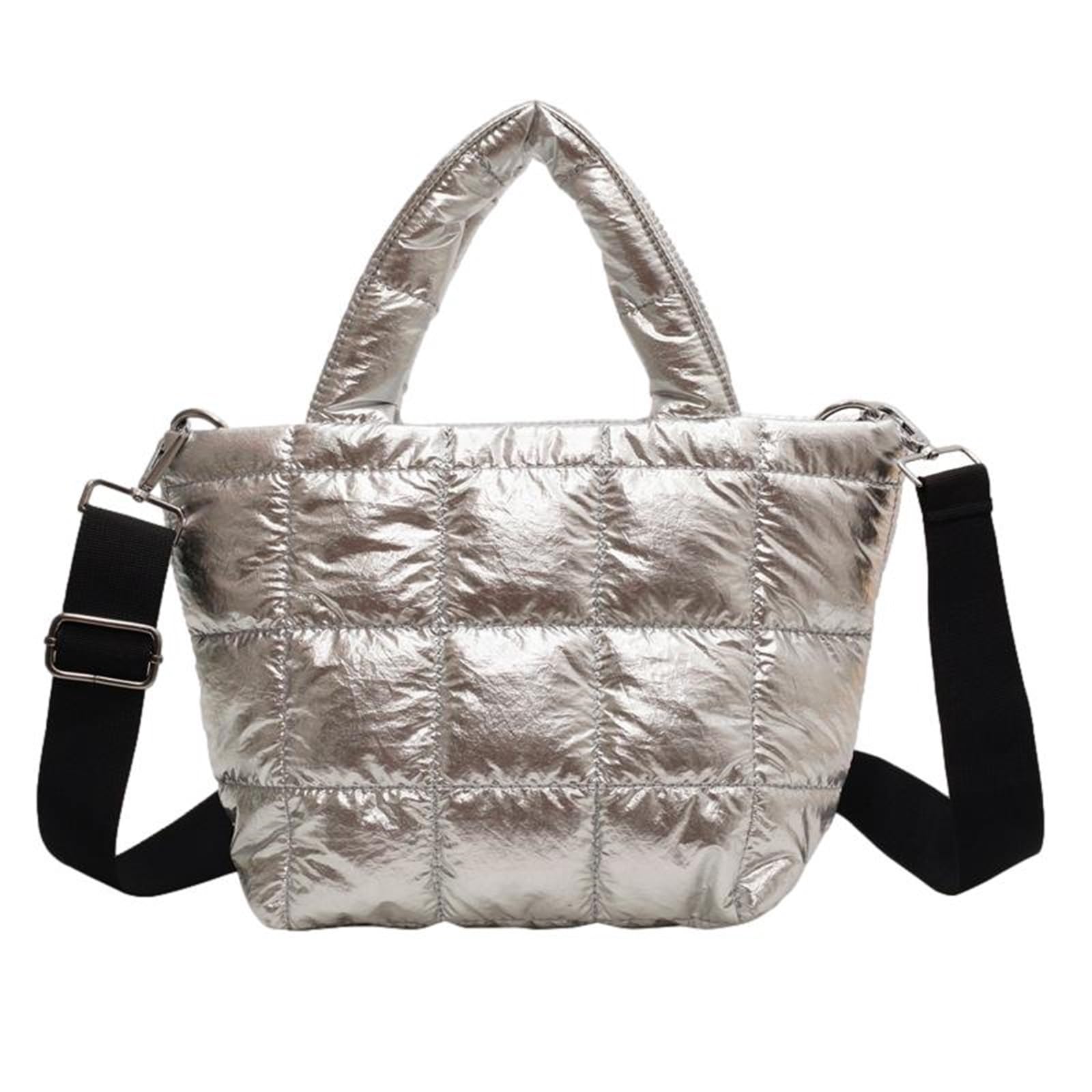 

One Bag стеганый маленький металлический глянцевый 2way однотонный легкий с молнией [one s one] One s женский (Серебряный)