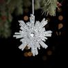 3D Christmas Tree Pendant Glitter Xmas Tree Pendant Snowflake Hanging Pendant  Holiday Season