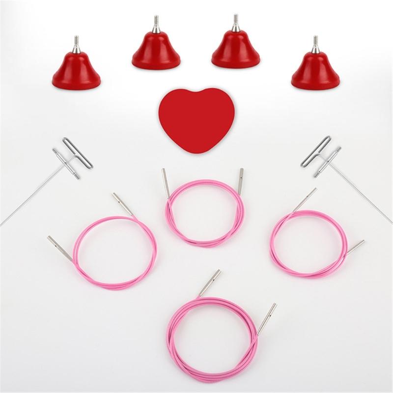 Amanti del Fai-da-te Set di Aghi Esagonali Staccabili a Goccia Tonda in Acciaio Inossidabile per Cucito e Lavoro a Maglia