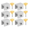 10Pcs Sliding Window Lock Aluminum Adjustable Easy Installation Window Security Stoppers with Keys