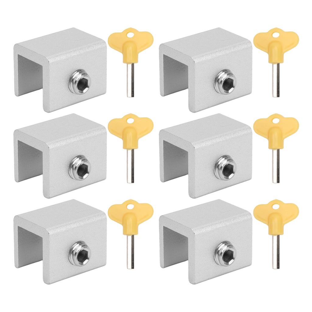 10Pcs Sliding Window Lock Aluminum Adjustable Easy Installation Window Security Stoppers with Keys
