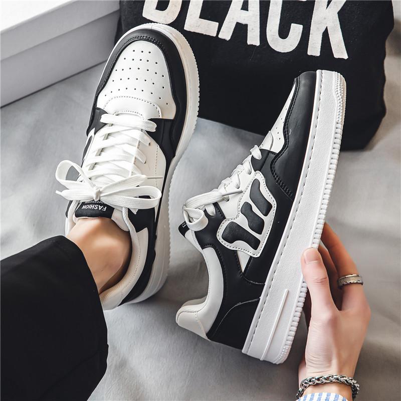 

Мужская обувь весна новая дышащая обувь студенты мужчины тренд универсальная белая обувь платформа спортивная повседневная обувь для скейтборда модная обувь 44
