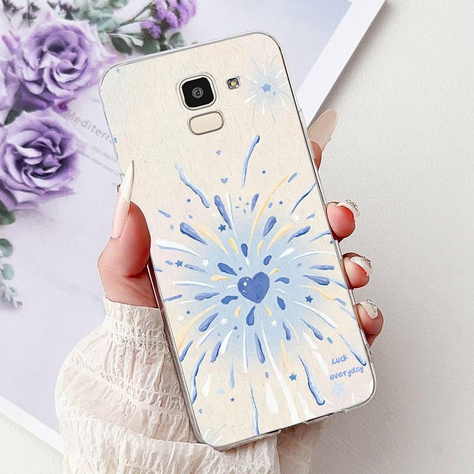 Clear For Samsung J6 2018 Case SM-J600F Cute Fashion Funny Painted Back Cover For Samsung Galaxy J6 2018 Phone Case J600G J600FN