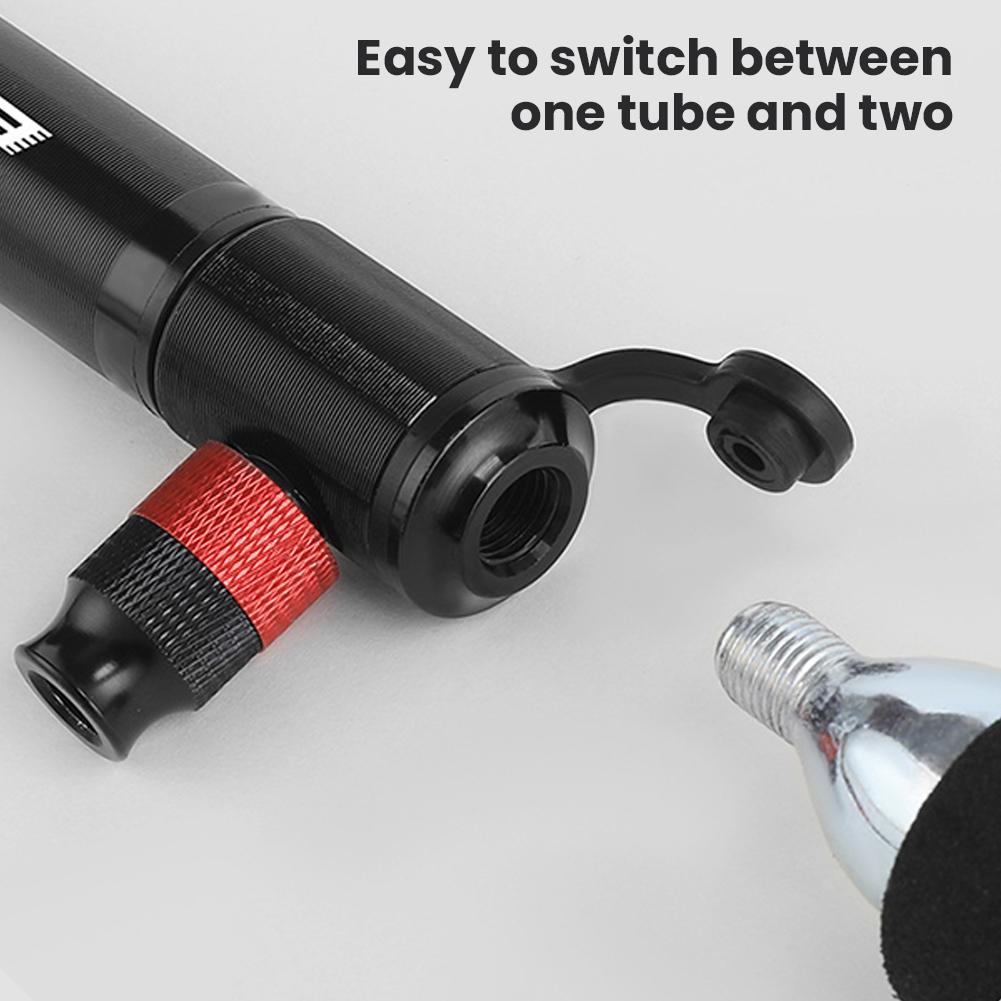 110PSI Mini Bike Pump Aluminum Alloy Bike Tire Pump Fits Presta and Schrader Bicycle Hand Pump MTB Road Bicycle CO2 Air Pump