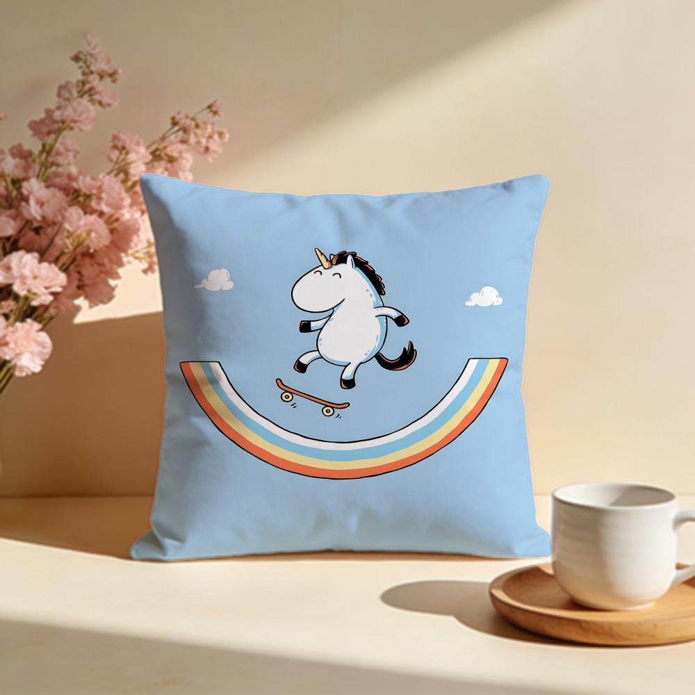 Enchanted Magical Unicorn Cushion Cover Soft Pillow Cases for Home Bedroom Living Room Sofa