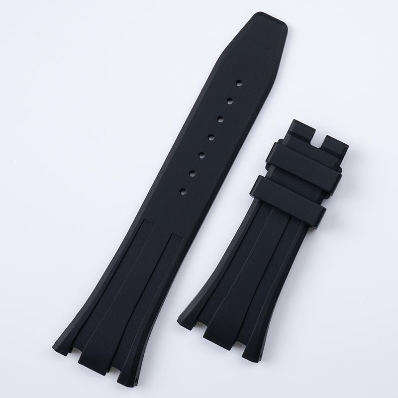 Soft Rubber Quality 26mm Width Watchband For 41mm Dail AP Strap For Audemars Belt Piguet Watch Band 15400/15500 Fold Buckle