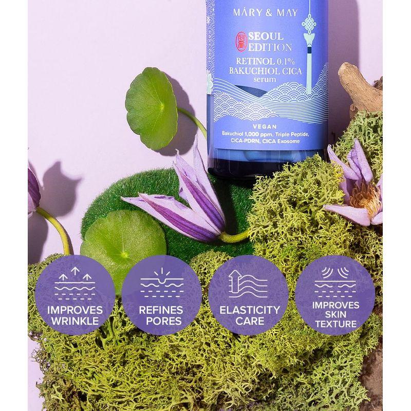 Mary&May - Retinol 0.1% Bakuchiol Cica Serum Seoul Edition