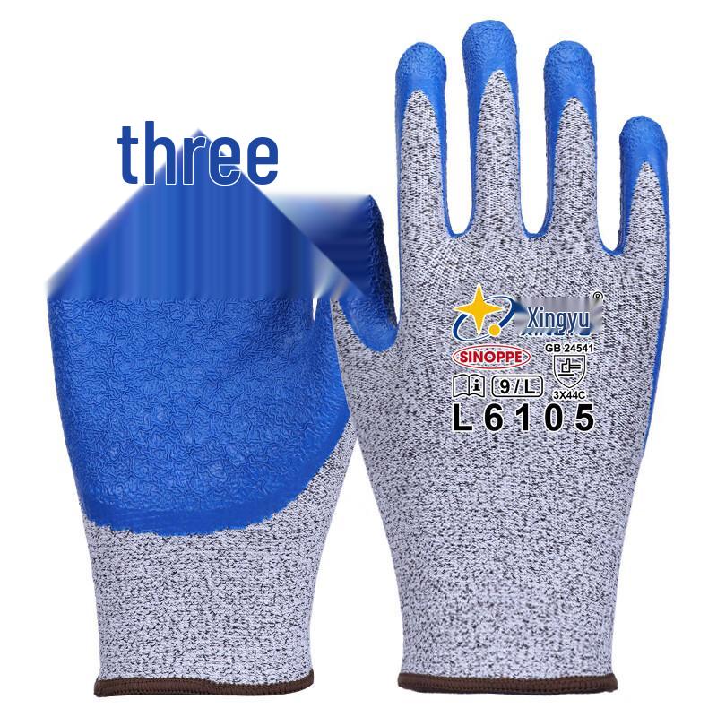 Xingyu L6105 Cut-Resistant Latex Wrinkle Gloves