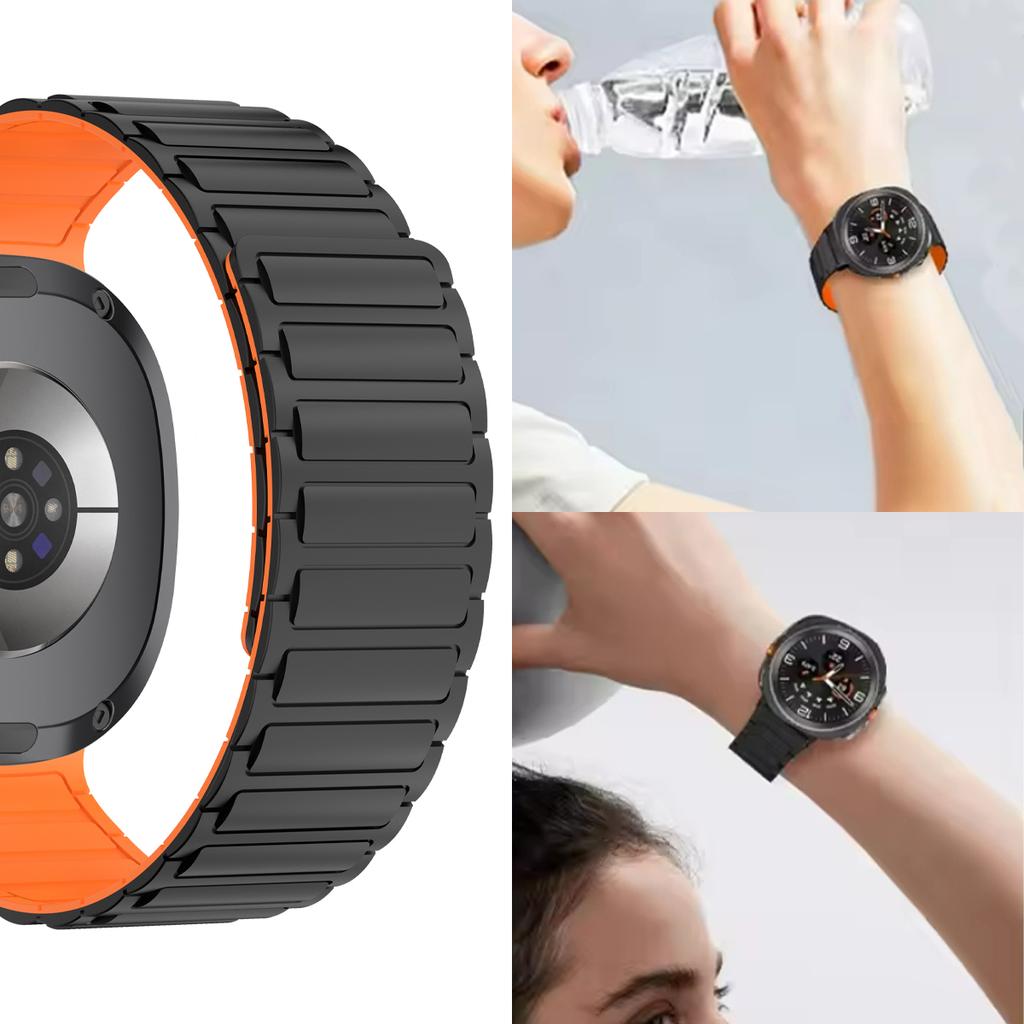 No Gaps Strap For Samsung Galaxy Watch 8 40mm 44mm Magnetic Loop Band For Samsung Watch 8 Classic 46mm Sport Silicone Watchband