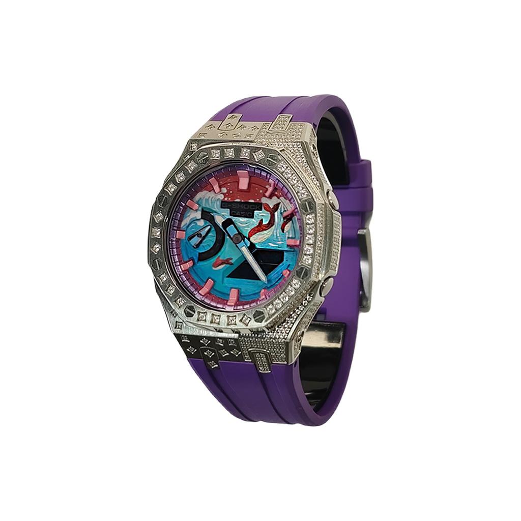 Casio Men 44mm Purple Watch GA-2100-1A(Watch3--