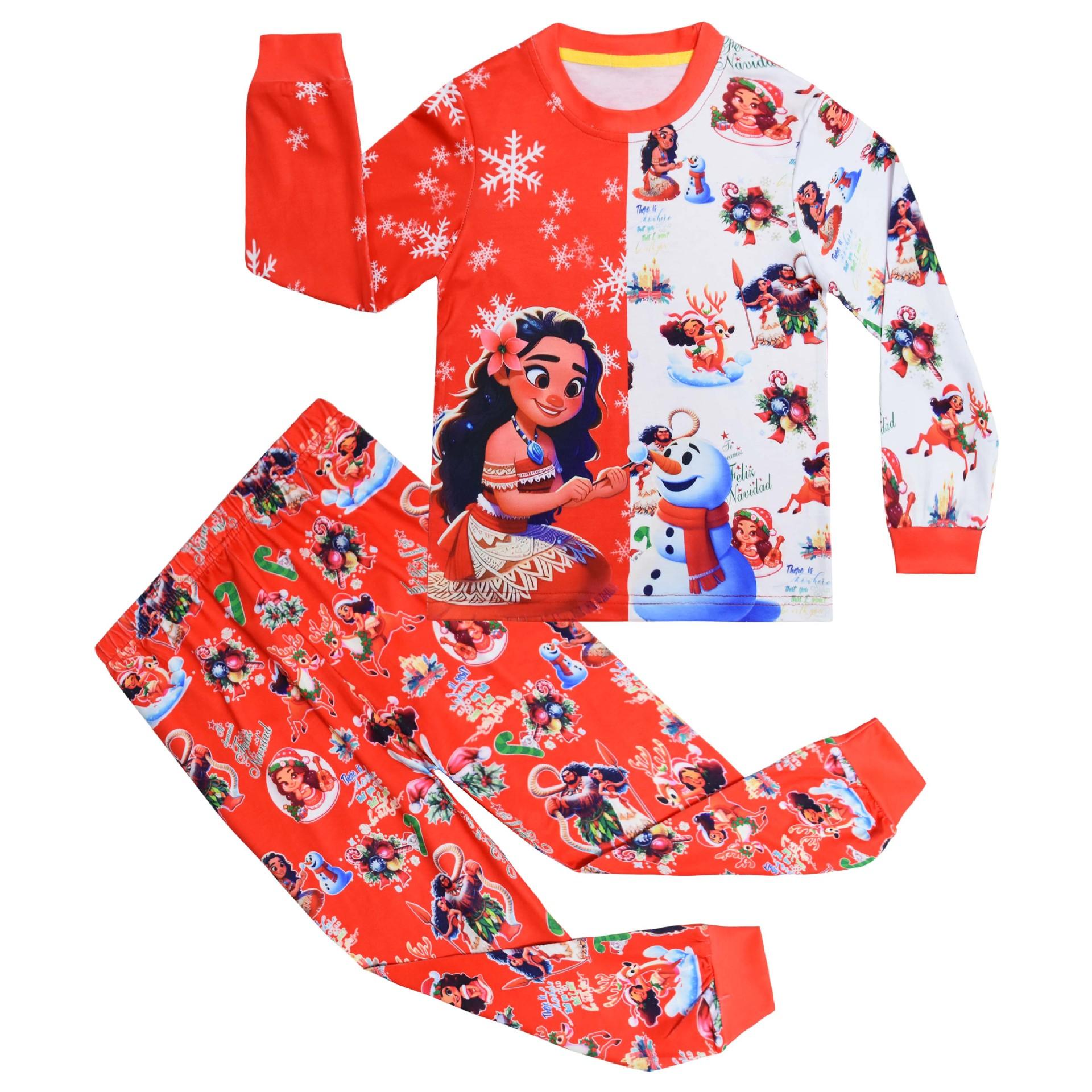 

Cartoon Digital Printing, Middle-Aged And Older Children S Loungewear Set, Long Sleeves + Pants Two-Piece Set 8092 110