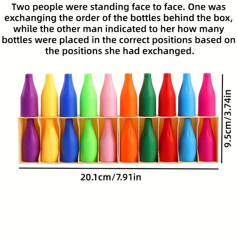 Wooden Color Matching Bottle Game Kids Concentration Training Educational Toy