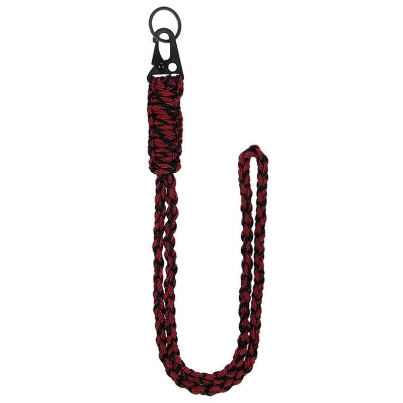 2 Stück Paracord Schlüsselanhänger mit Karabiner Paracord Halsband Schlüsselanhänger Strapazierfähiges geflochtenes Seil Halskette Schlüsselanhänger