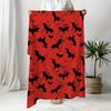 1pc Bloody Bat Halloween Blanket Print for Sofa Chair Skin-Friendly Soft Blanket 2025 New for Home Halloween Decoration