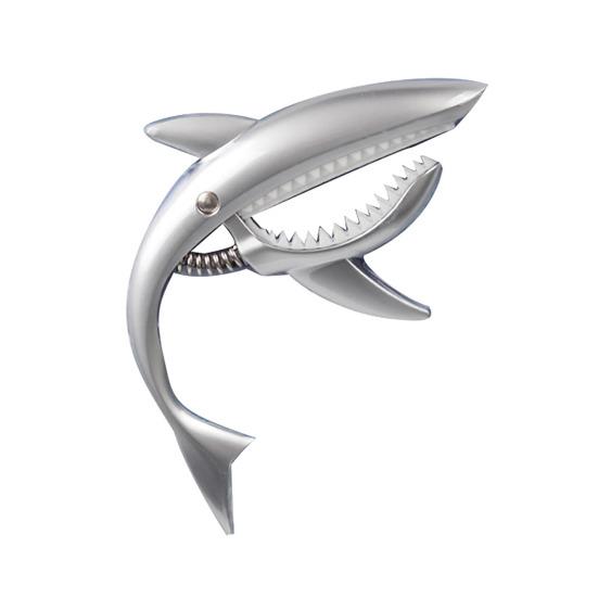 Metal Shark Guitar Capo Heavy Duty Zinc Alloy Universal Ukulele Acoustic Classical Folk Electric Guitar Tuner Clip Music Instruments