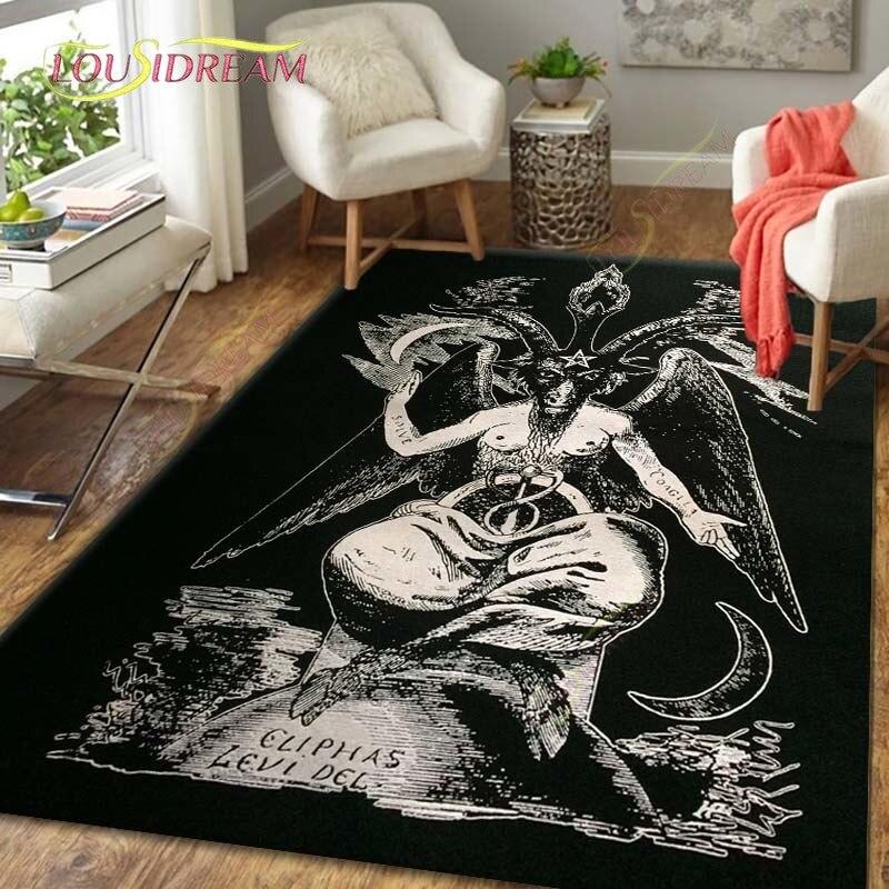 Satan Demon Skulls Ouija Board Bereich Teppich, Ouija Bodenmatte, Halloween Teppich Home Decor Badezimmer Teppich Teppiche für Schlafzimmer Wohnzimmer