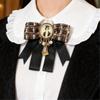 Retro Inspired Alloy Ribbon Brooch Vintage Bowtie With Classical British Design For Winter Fashion Outfits