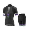 Womens Cycling Jersey Set Short Sleeve Breathable Quick-Dry UV Protection Bike Outfit