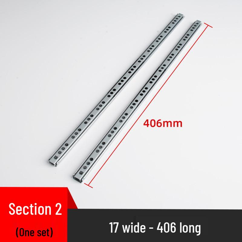 17mm Narrow Two-Way Steel Ball Bearing Drawer Slides