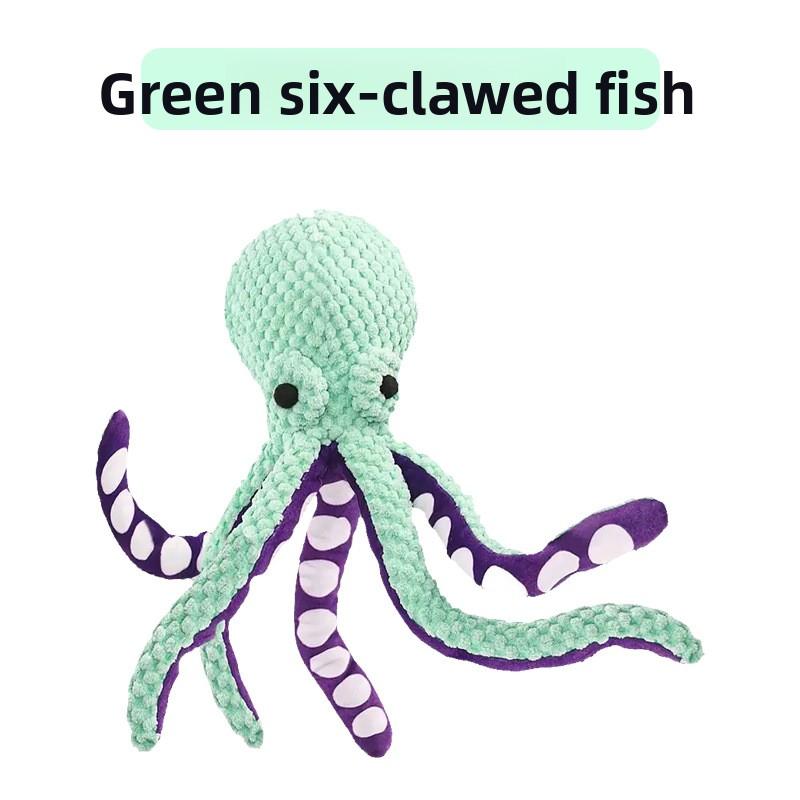 Squeaky Octopus Plush Dog Toy Indestructible Teething Chew Toy Interactive Sound Pet Stress Relief Boredom Toy for Dogs and Cats