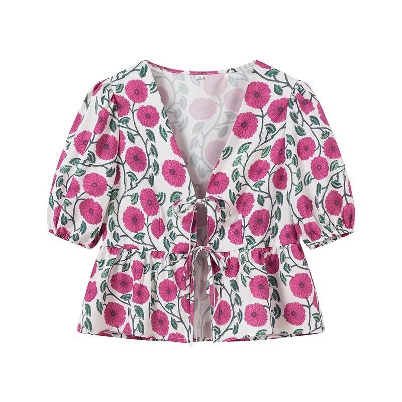Jnleaog Spring New Arrival Women's Clothing Fashion Style French Fashion Design Print Shirt Printing Skirt Suit