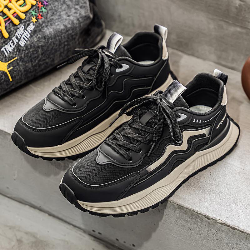 Autumn new outdoor waterproof casual sports shoes youth thick-soled wear-resistant dad shoes