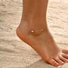 Minimalist Heart-shaped Anklet for Women,Gold Color Flat Rolo Chain Stainless Steel Anklets,Fashion Jewelry Gifts