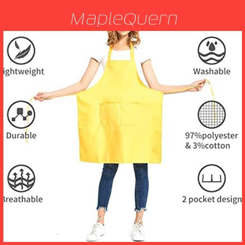 Moderner Polyester-Schürze mit einfarbigem Design für Restaurant- und Küchengebrauch