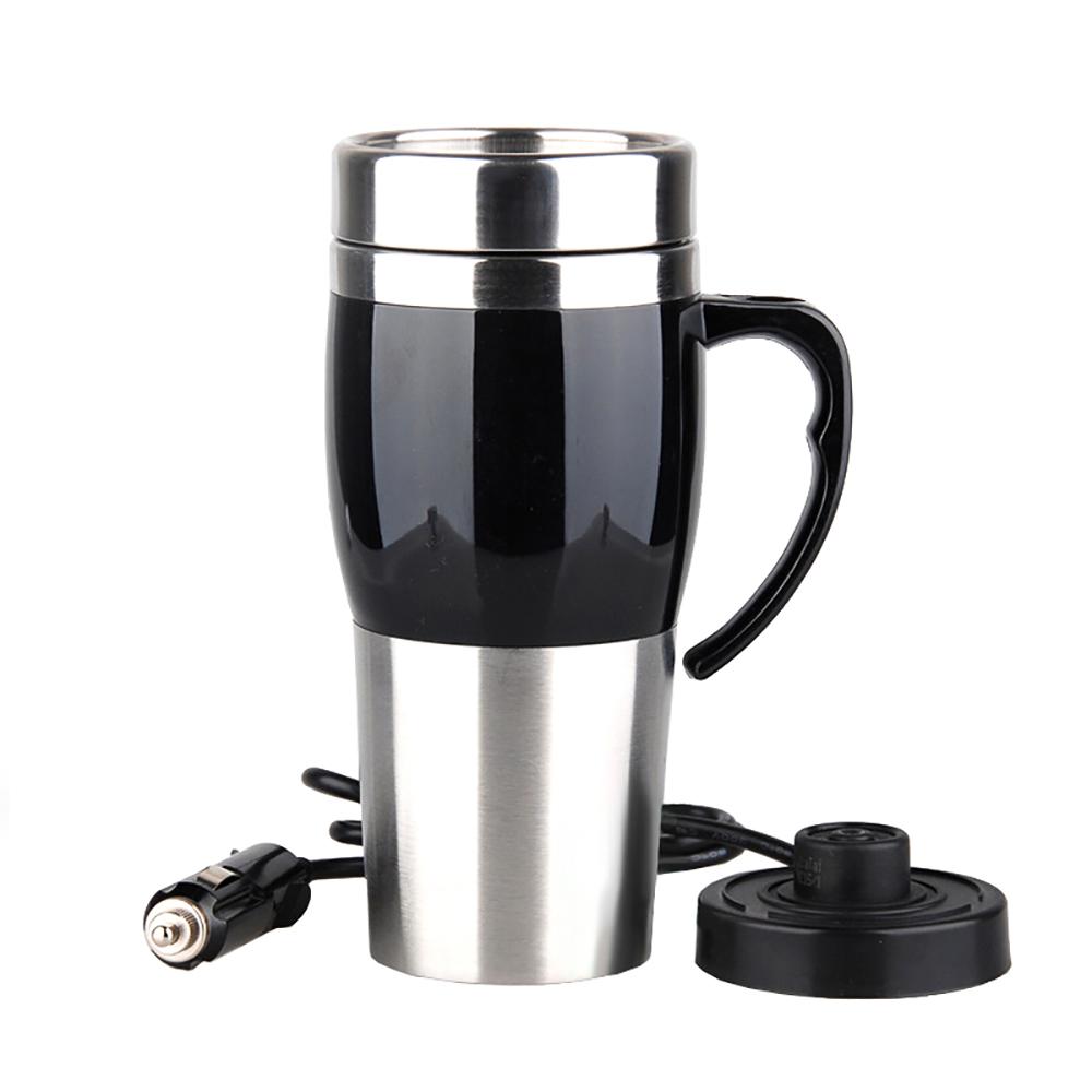 1 Set 12V 400ML Car Electric Kettle Car Heating Cup Thermos Heating Water Bottle Car Kettle Thermos for Water Tea Milk