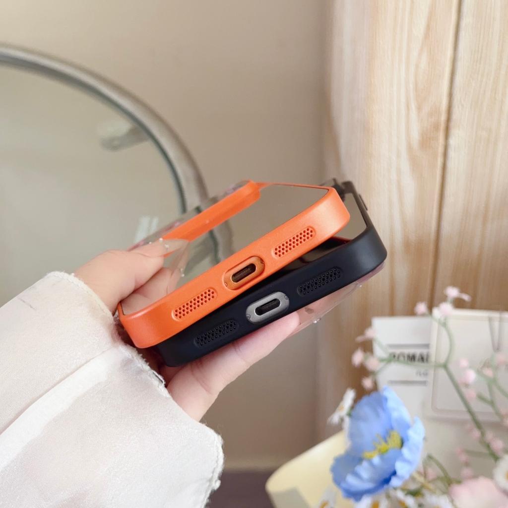 Makeup Mirror Shockproof For Magsafe Magnetic Phone Case For iPhone 17 16 15 14 13 Pro Max Camera Corning Large Window PC Cover