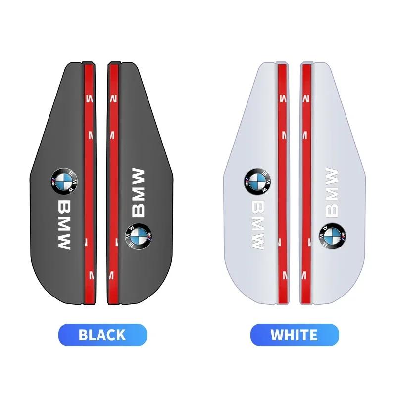 2PCS Transparent Auto Parts Rearview Mirror Protector Rain Eyebrow Visor Cover For BMW M 1 2 3 4 Series M Power X1 X5 X6 F30 E90