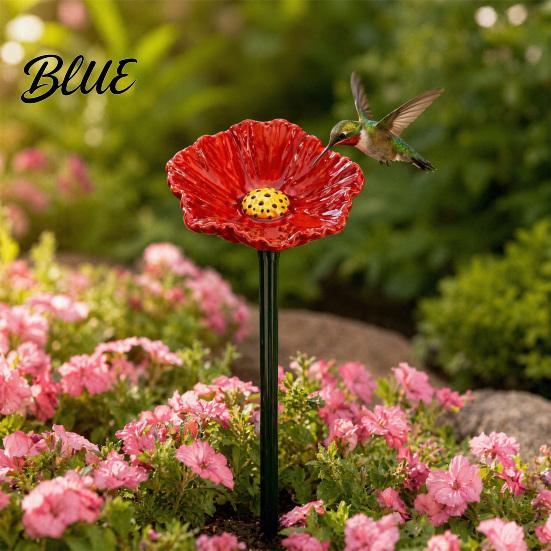 Terrassen-Vogeltränke Bienen-Trinkstation für Garten Wasserspender mit Blumen-Schmetterlings-Design Bunte Schale Outdoor-Gartenhof-Dekoration Klein Für