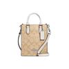 N/S 17 Gold Logo Plaque Classic Jacquard Hardware Coated Canvas And Leather Tote Shopping Crossbody Handbag Mini Women Tote Brown CJ494-SIGHA