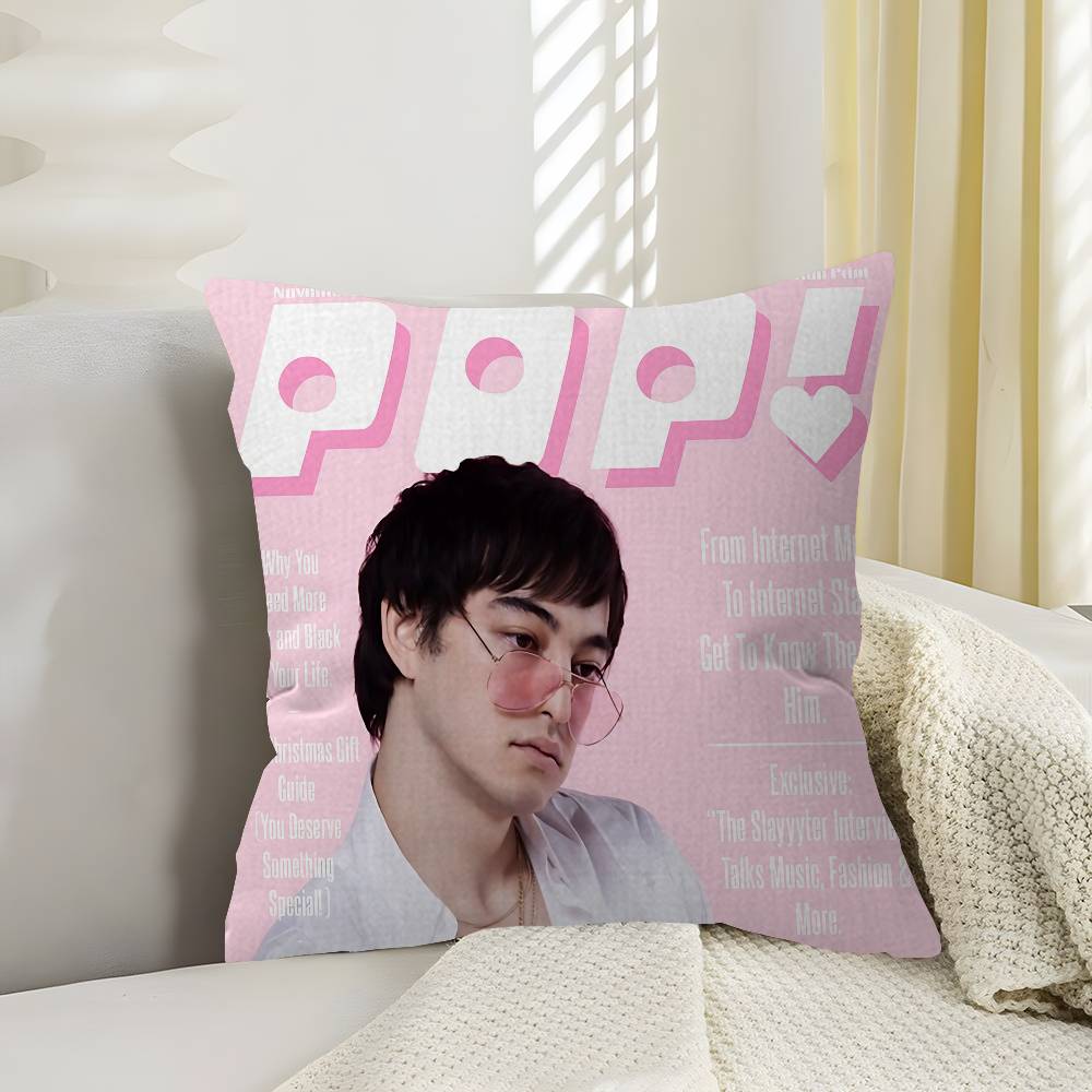 Singer Joji Pillow Covers Cartoon Sofa Decorative Home Double-Sided Printing Short Plush Cute Cushion Cover
