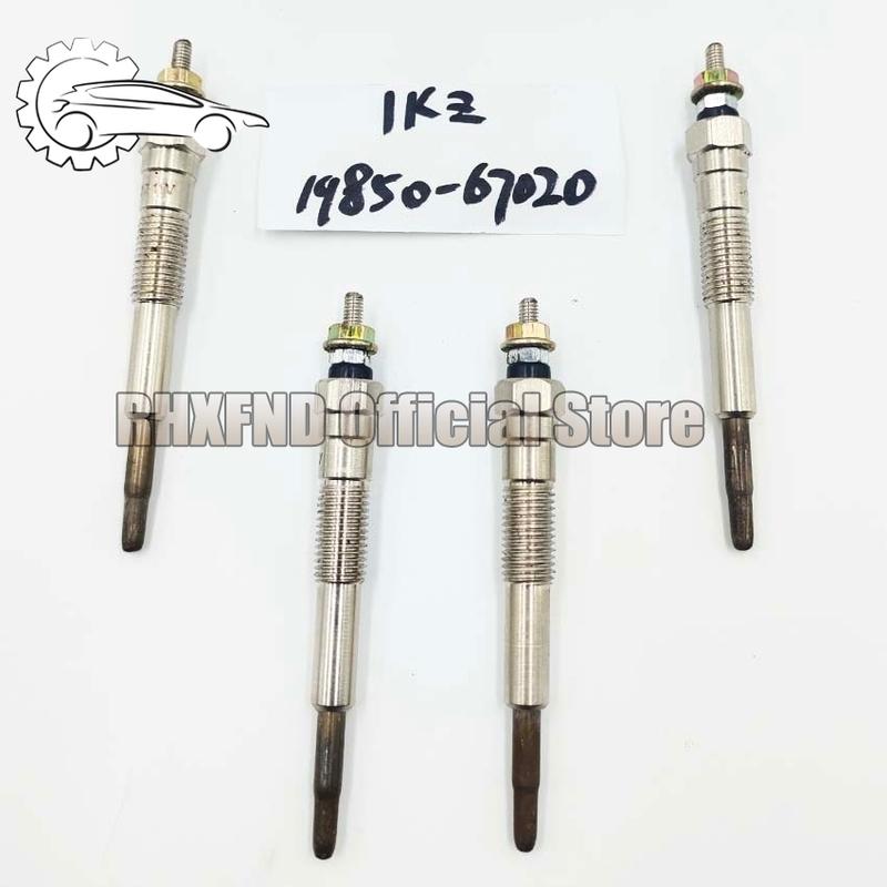 4PCS 19850-67020 19850-67030 Glow Plug For Toyota CAMRY LITEACE TOWNACE HILUX 4RUNNER LAND CRUISER Hiace 3.0L 1KZT 1KZTE T