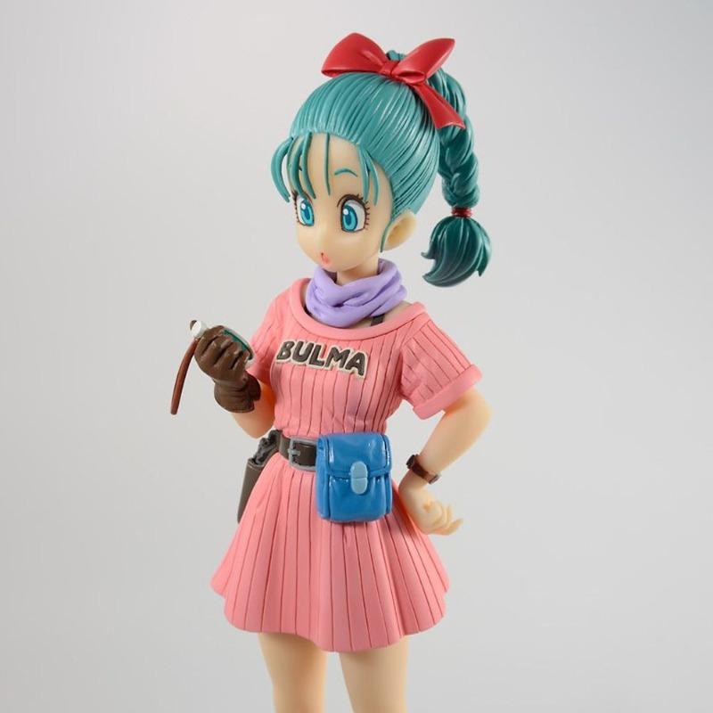 Dragon Ball Character 15cm Childhood Bulma Pink Cute Girl Action Doll Pvc Statue Model Doll Collection Room Decorative Gift