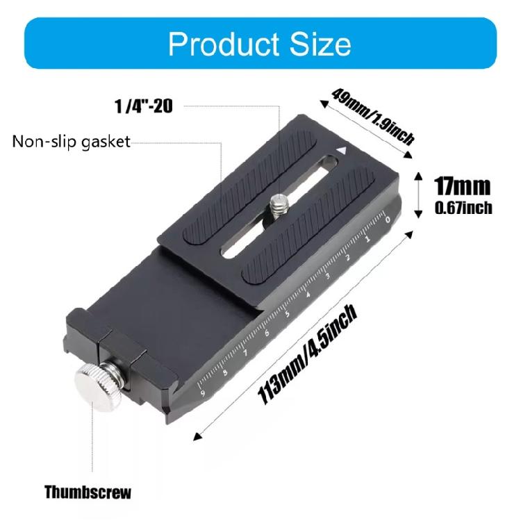 Lower Plate Universal Camera Fitting Lower Quick Release Plate for RS4pro Action Cameras Suitable for All Genders