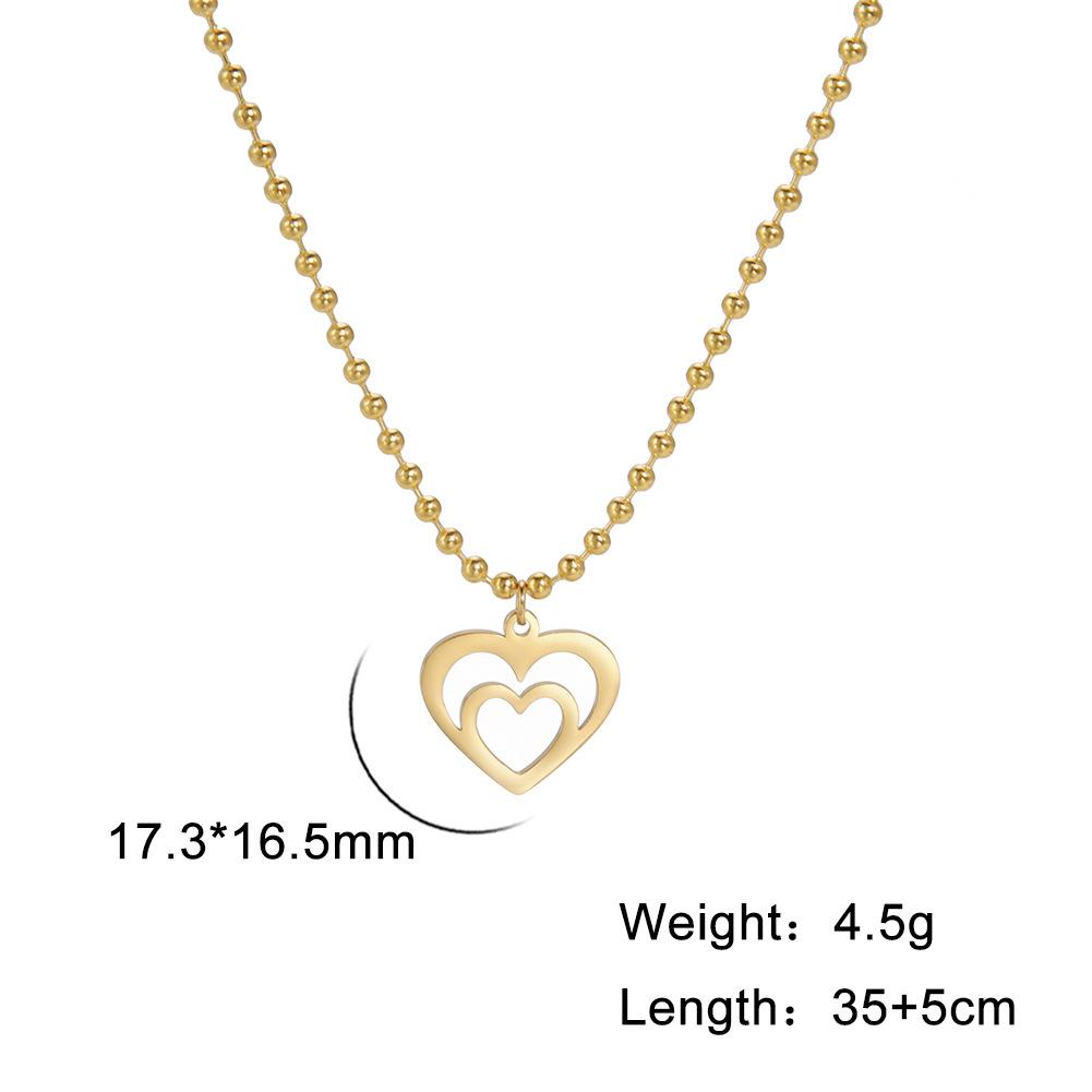 Minimalistyczny naszyjnik serce w sercu Maleńkie serce w pustym sercu Naszyjnik prezent dla mamy i córki na dzień matki