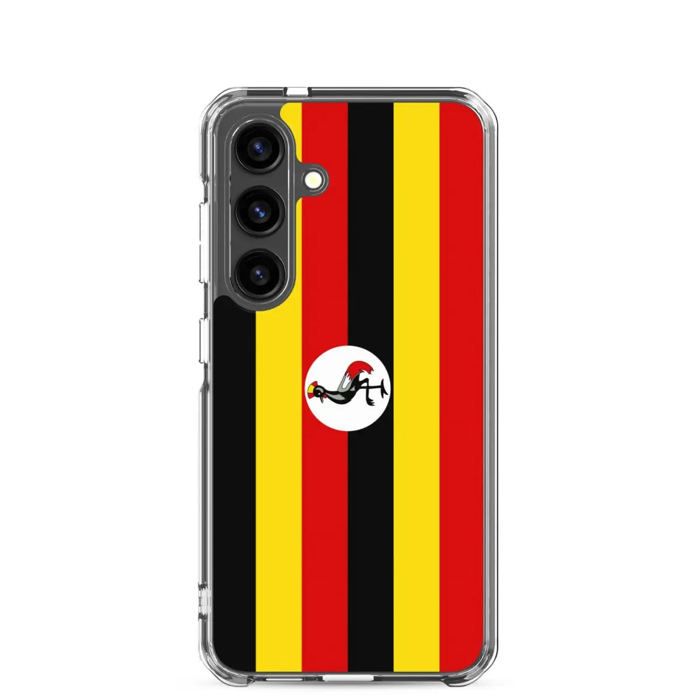 Coque Téléphone - Samsung - Galaxy S24 Plus - Drapeau Ouganda - Souple - Multicolore