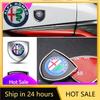 Car Stickers For Alfa Romeo 3D Metal Car Styling Fashion Decoration Shield Stickers Auto Accessories For Alfa Romeo Giulia Tonal