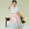 Xiaohu Patty Mädchen Sommer Prinzessin T-Shirt & Perlenrock Set