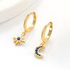 2025 Hot-selling Products Elegant Jewelry Gold-plated Zircon Moon Star Shiny Women's Fashion Pendant Earrings Waterproof Jewelry
