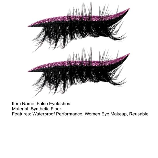 1 pár Líné oční stíny Náplast na řasy Vodotěsné Oční stíny Řasy Make-upové nálepky Opakovaně použitelné Nálepky na oční make-up s umělými řasami Stín