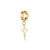 Wannee 2pcs Cross Feather Stud Earrings Punk Rock Style Stainless Steel Hiphop Jewelry For Women Men