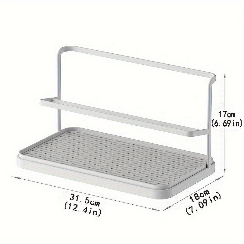 

1 шт. Многослойный сушильный держатель для чашек, металлический настольный органайзер для кружек с поддоном для слива кружек, для кухни, спальни, домашнего хранения и организации белый