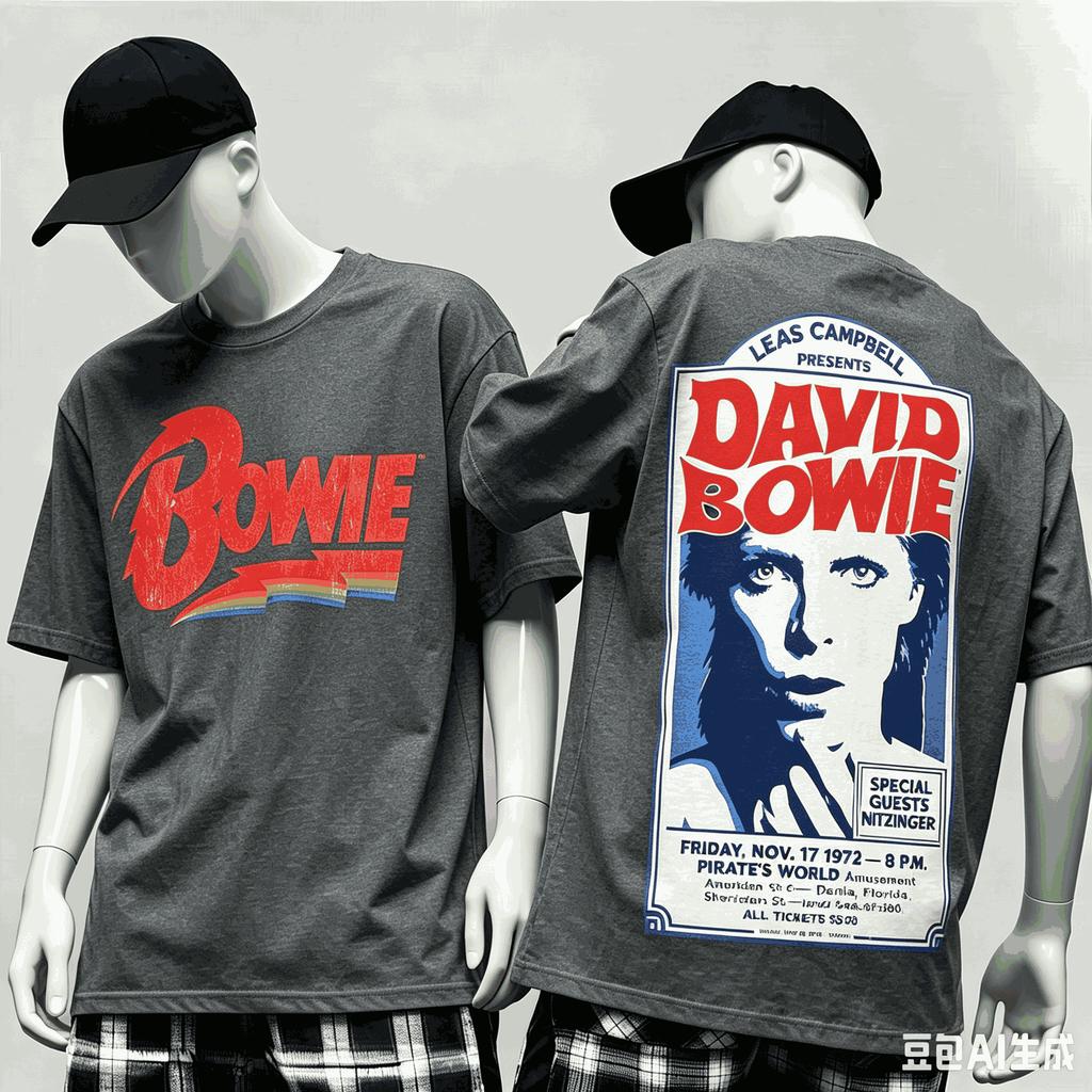 David Bowie 2026 T-shirt Grafica Stile Vintage Abbigliamento Nuovo Unisex Maglietta Band Rock Hip Hop Oversize Unisex Harajuku Alta Qualità