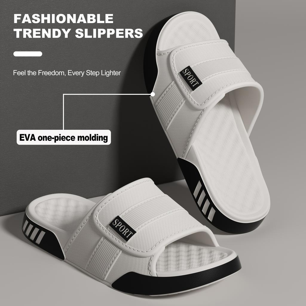 Men'S Indoor and Outdoor Slippers Thick Bottom EVA Non-slip Fashionable Wear-resistant Casual shoes