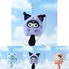 Adorable Sanrio Kuromi Plush Toy For Cute Keychain And Bag Decoration In Various Colors